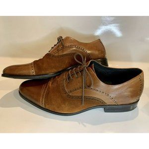 Stacy Adams Oxford cap-toe Mens shoes w/ Suede accent 12M